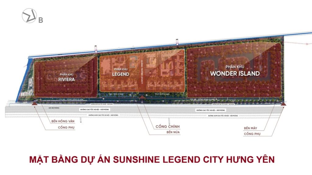 Mặt bằng dự án sunshine legend city hưng yên