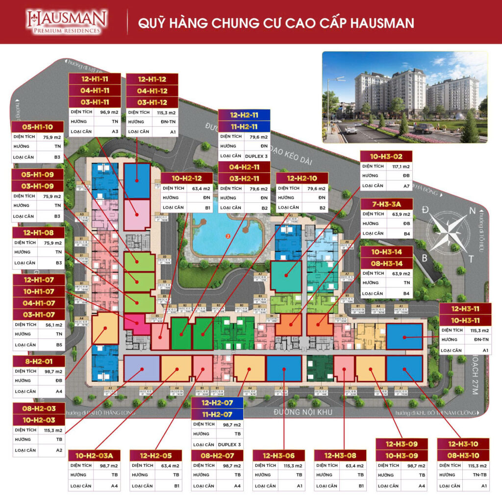 Quỹ căn độc quyền dự án Hausman Premium Residence